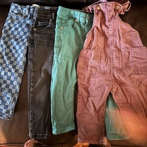 Zara toddler jeans and overalls lot